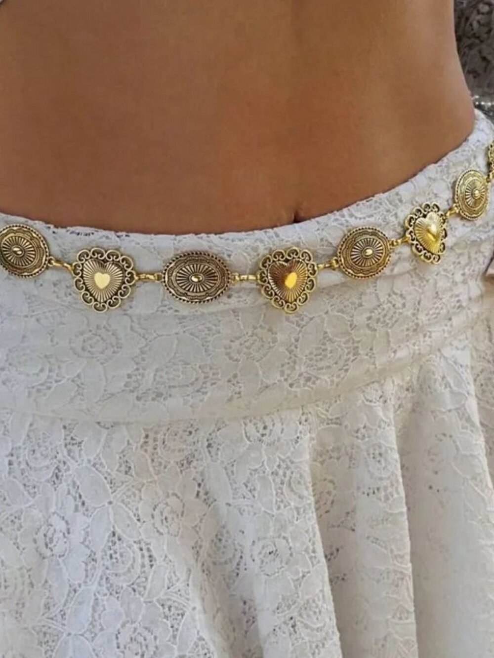 Gold HeartChain BeltN969